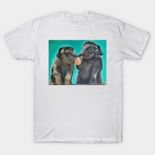 Baby elephants acrylic painting T-Shirt